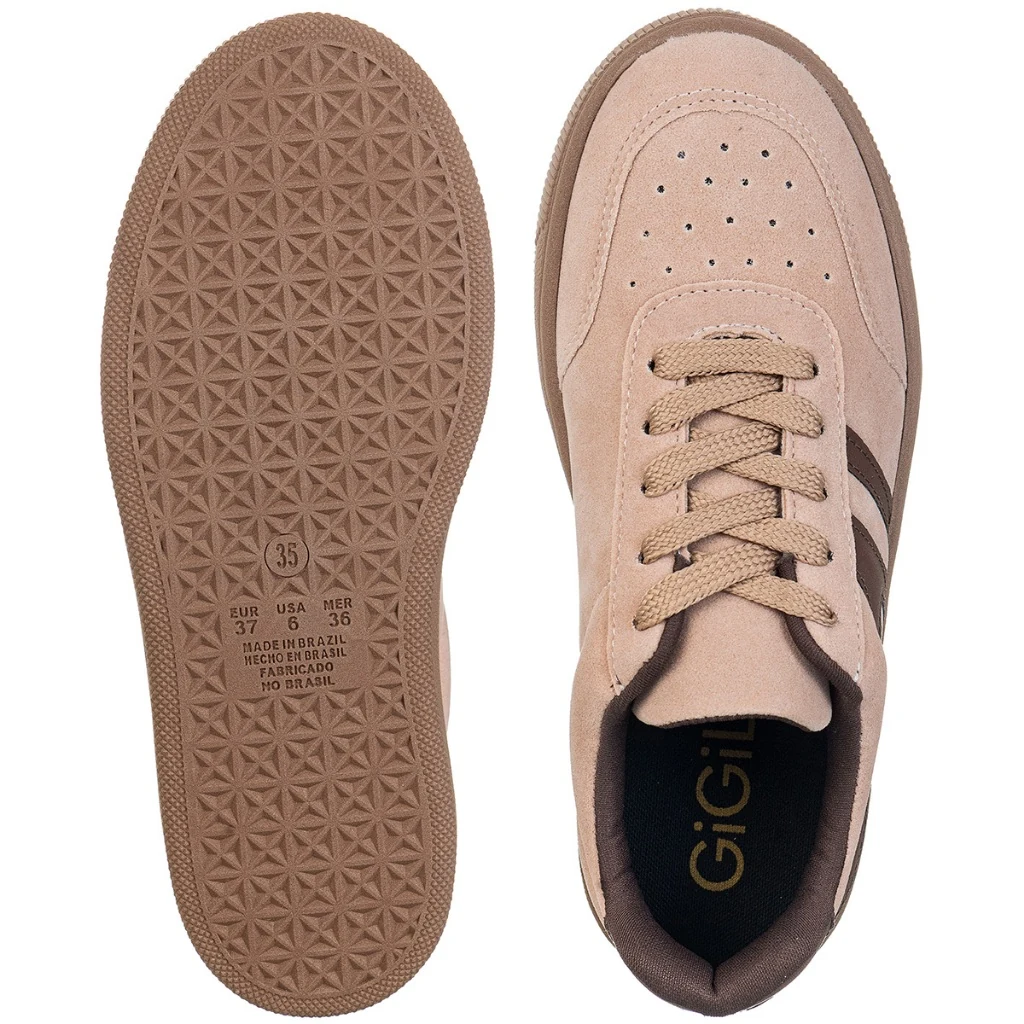 Tênis feminino casual camurça imagem 2