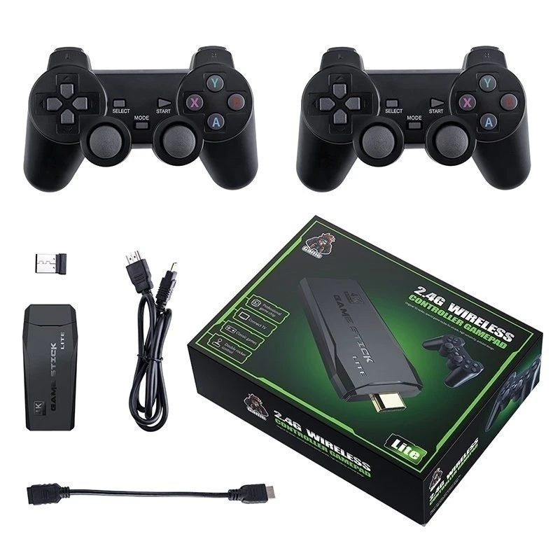 Game Stick M15 Pro 4K · 20.000 Jogos + 2 Controles Sem Fio