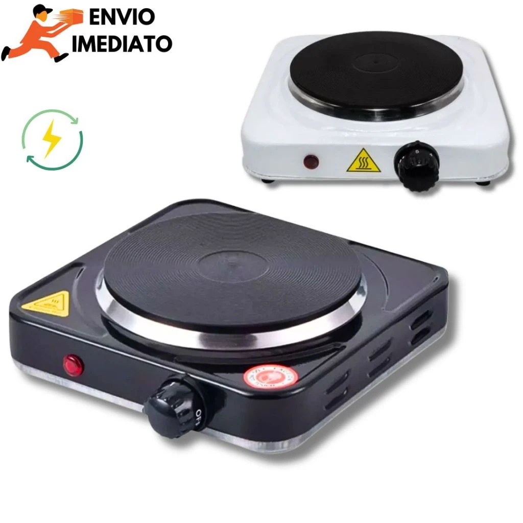 Fogareiro elétrico preto e branco com envio imediato