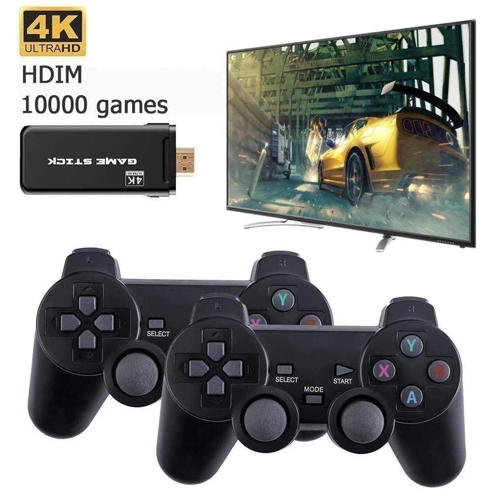 Game Stick conectado na TV rodando em 4K