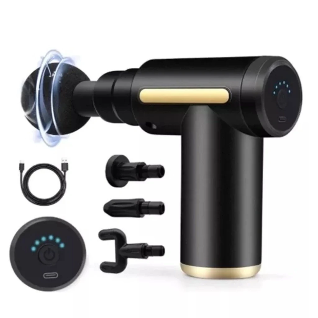 Massageador Elétrico Profissional Portátil · 4 Ponteiras