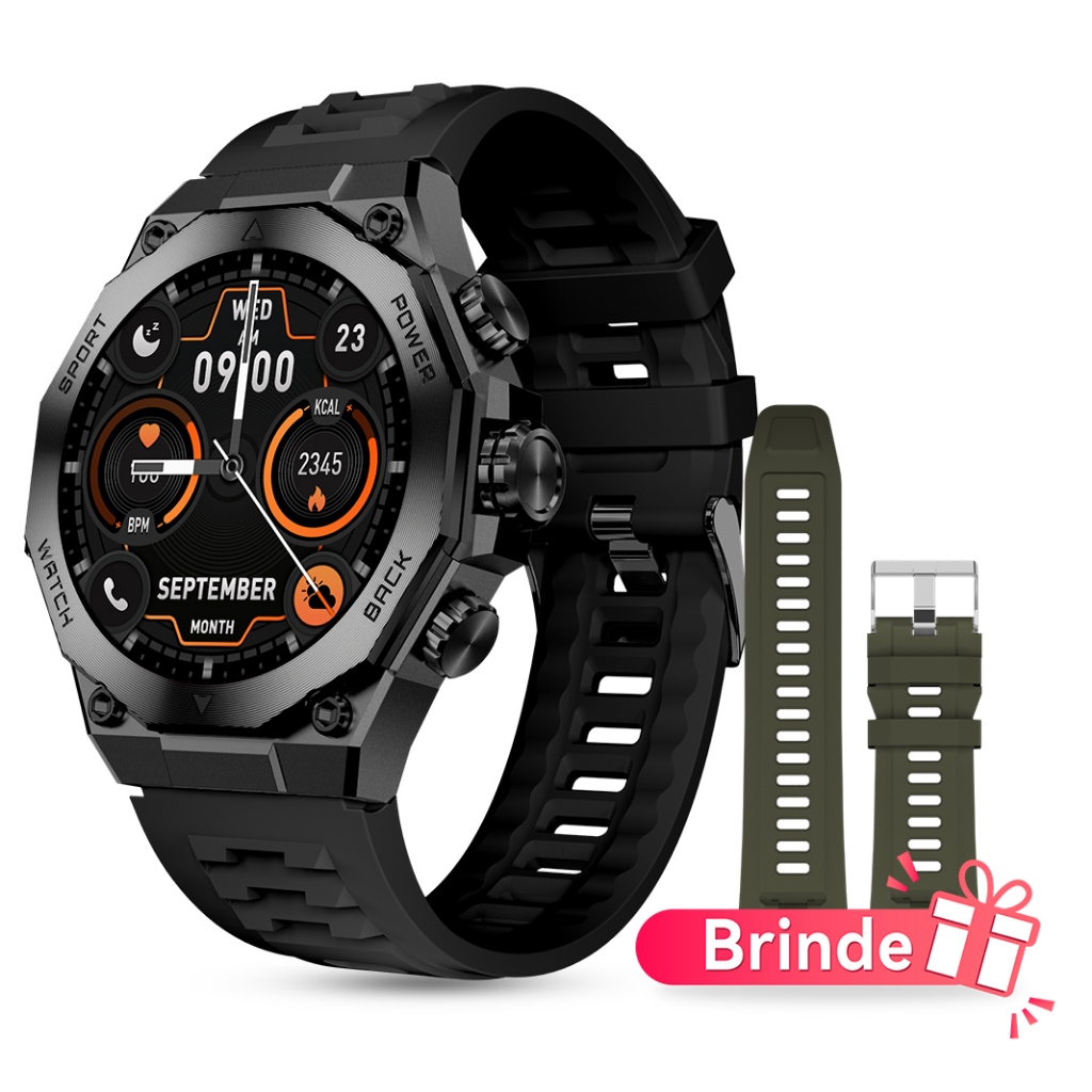 Smartwatch AURAFIT AM18 · AMOLED 1.43" · 150 Modos Esportivos