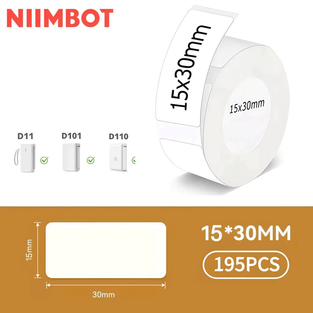 Refil NIIMBOT 15×30 mm para D110, D101 e D11